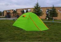 探索戶外生活的理想伴侶 210T三人鋁桿雙層雙門(mén)帳篷